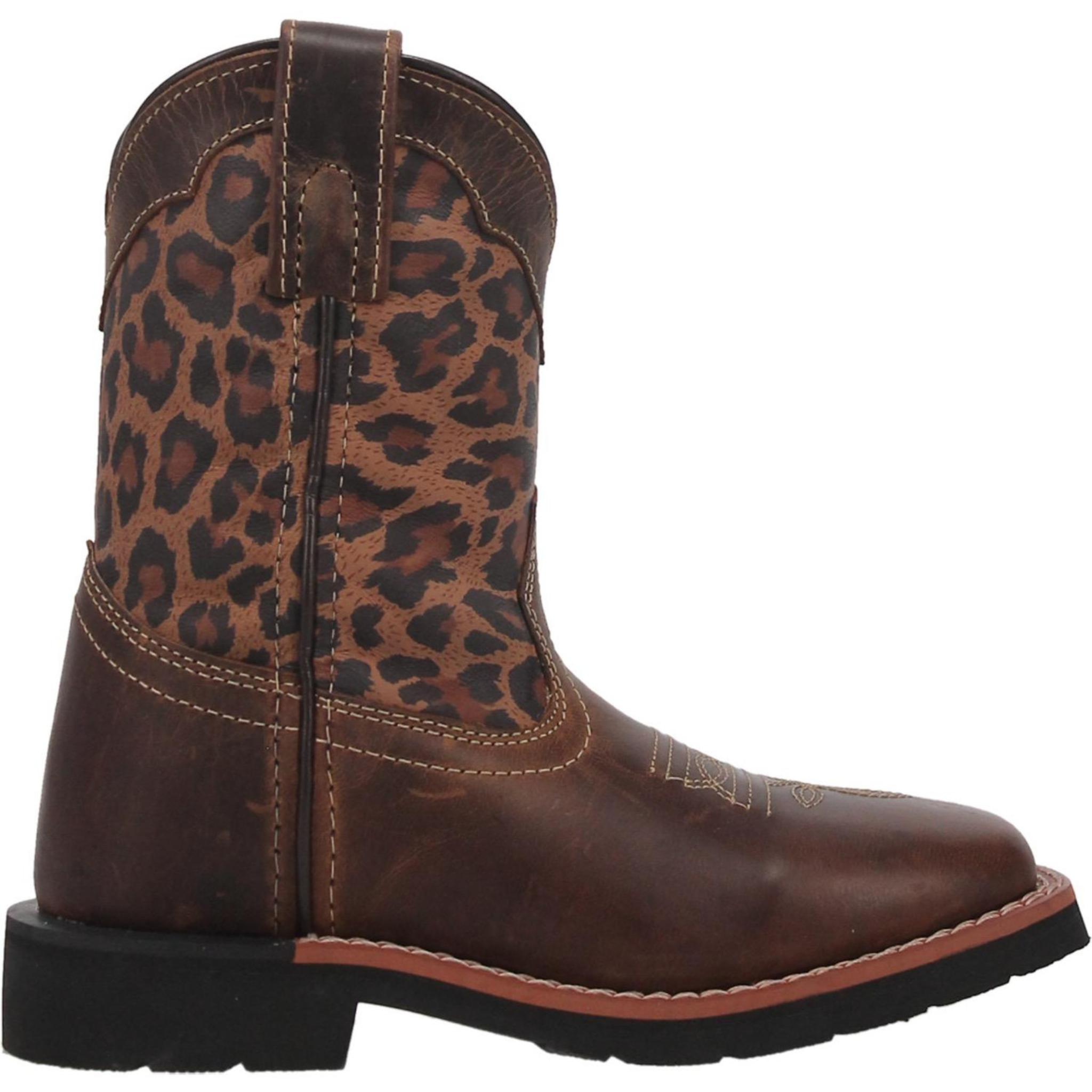 DANP DAN POST KIDS MAKUCHA BROWN LEOPARD SQUARE TOE BOOTS - DPC2951 - Image 3