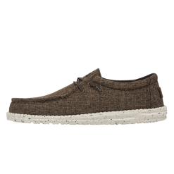 HEYD HEY DUDE MEN'S WALLY ECO LINEN DARK BROWN - 112471628