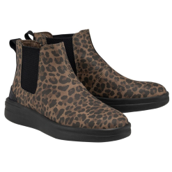 HEYD HEY DUDE WOMEN'S VIC GRIP LEOPARD BROWN ANKLE SHOES - 122061569