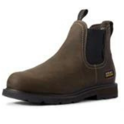 ARIAT MEN'S GROUNDBREAKER CHELSEA CSA WATERPROOF STEEL TOE WORK BOOT- 10032457