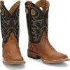 JUSTIN MEN'S TOBACCO BENT RAIL CADDO COWHIDE WESTERN BOOT - BR740