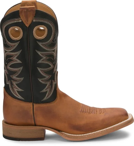 JUSTIN MEN'S TOBACCO BENT RAIL CADDO COWHIDE WESTERN BOOT - BR740 - Image 2