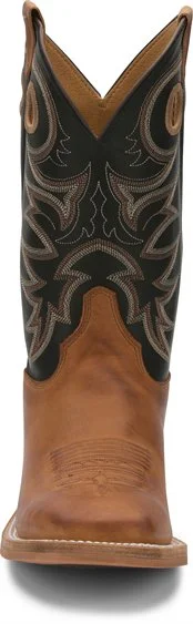 JUSTIN MEN'S TOBACCO BENT RAIL CADDO COWHIDE WESTERN BOOT - BR740 - Image 5