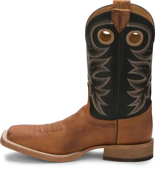 JUSTIN MEN'S TOBACCO BENT RAIL CADDO COWHIDE WESTERN BOOT - BR740 - Image 7