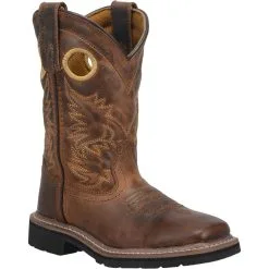 DANP DAN POST KID'S AMARILLO LEATHER YOUTH WESTERN BOOT (3.5-6) - DPC3932