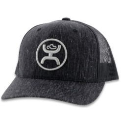 HOOEY O CLASSIC BLACK 6 PANEL BALL CAP- 2008T