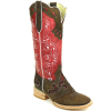 RKLH ROCKIN' LEATHER WOMEN'S TALL DISTRESSED BROWN/RED BOOT- 2180