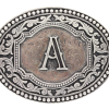 MONTANA AB-SILVER & COPPER INITIAL BUCKLE- A518