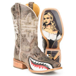 TINH TIN HAUL MEN'S TOASTIN' A GNARLY SHARK WESTERN BOOT- 14-020-0007-0002