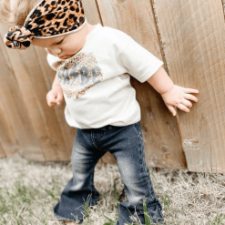 BBL BAILEY'S BLOSSOM INFANT/TODDLER SOPHIE DENIM BELL BOTTOMS BLACK WASH