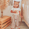 BBL BAILEY'S BLOSSOMS INFANT/TODDLER/KIDS BLAKELY BOHO BELL BOTTOMS TAN STRIPES