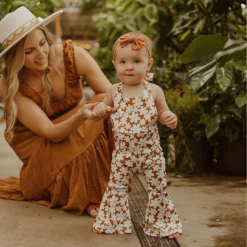 BBL BAILEY'S BLOSSOMS INFANT/TODDLER ANDI BELL BOTTOM JUMPSUIT FLOWER CHILD