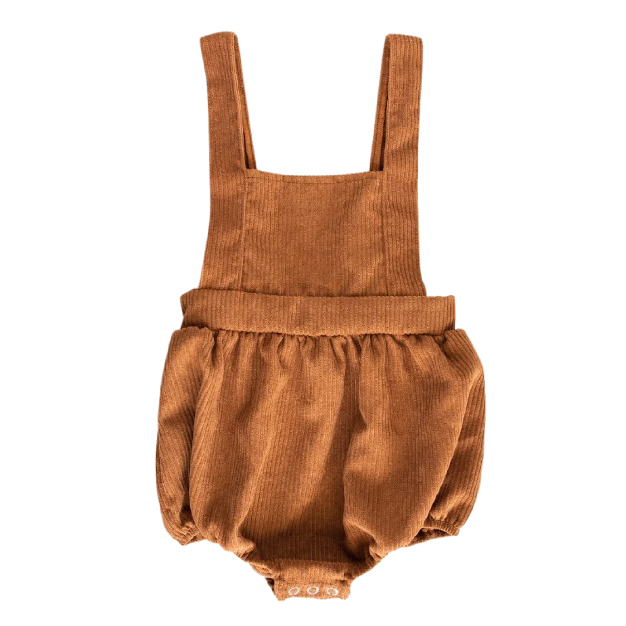 BAILEY'S BLOSSOMS INFANT/TODDLER DOLLY SUSPENDER BUBBLE ROMPER PRALINE - Image 2