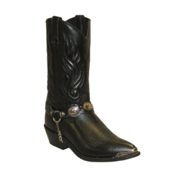 Abil SAGE MEN'S CONCHO HARNESS WESTERN BLACK BOOT- 3033